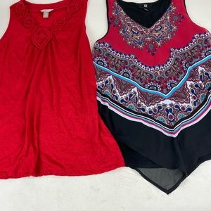 Lot of 2-IZ & White Stag sleeveless tops. Lg.& Med